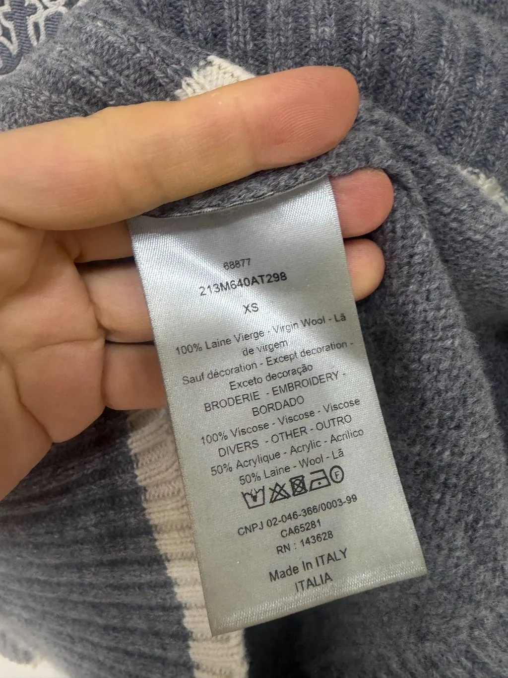 Dior Grey Wool Knitwear Grey Wool Very good - Box View