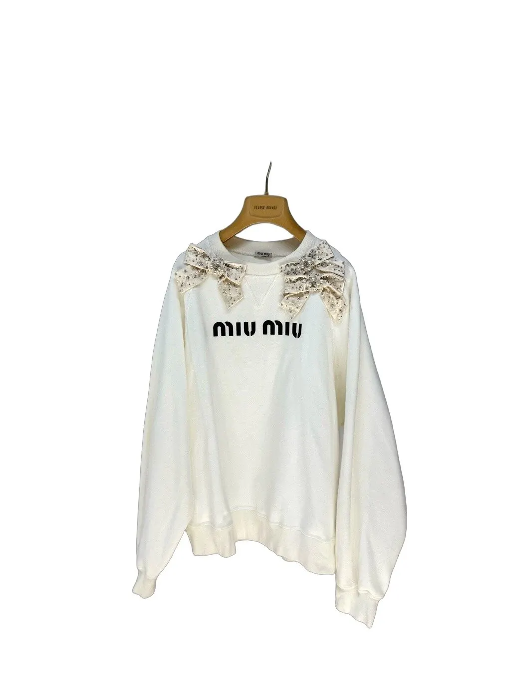 Miu Miu White Cotton Knitwear