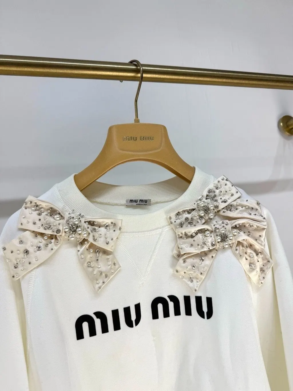 Miu Miu White Cotton Knitwear White Cotton Very good - Inside View