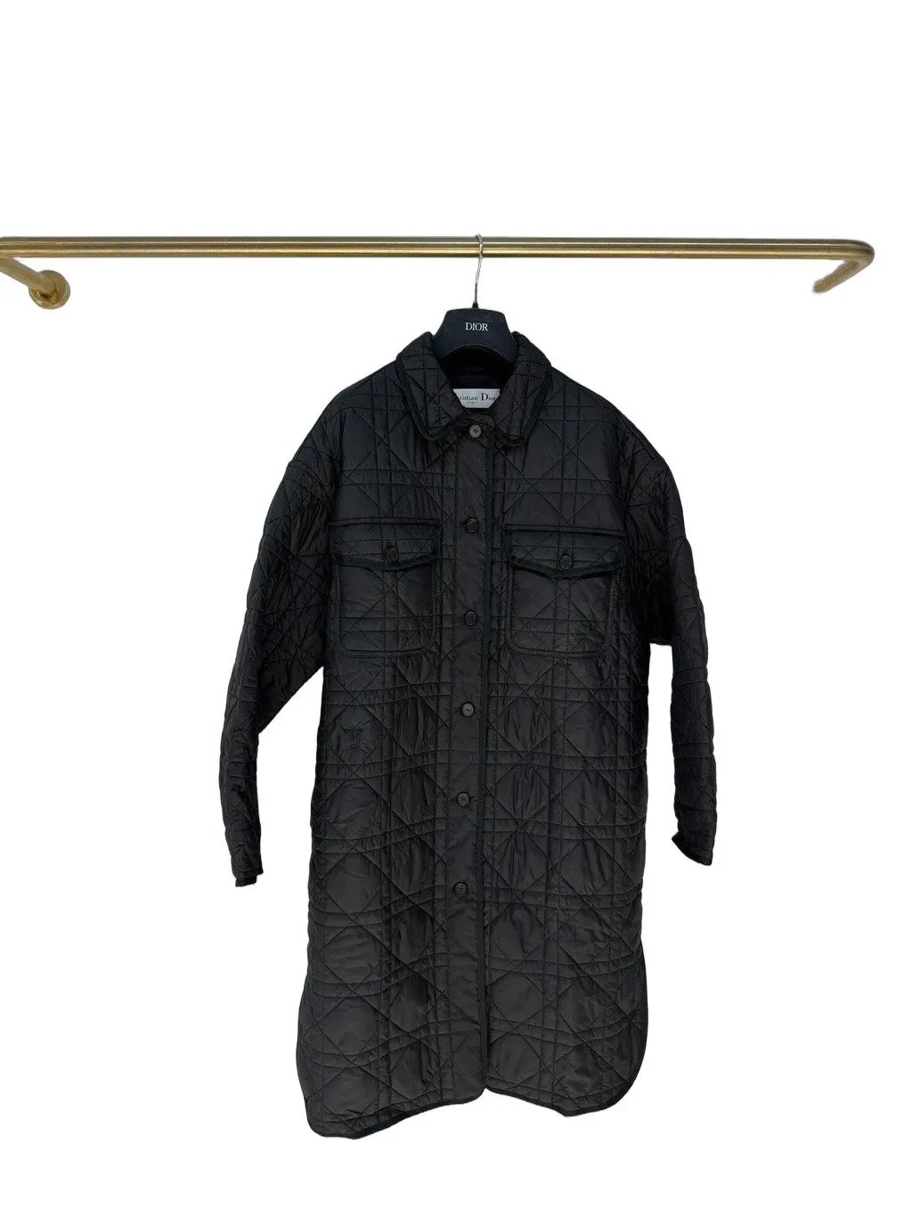 Dior Black Polyester Coat Black Polyester Very good - Front View