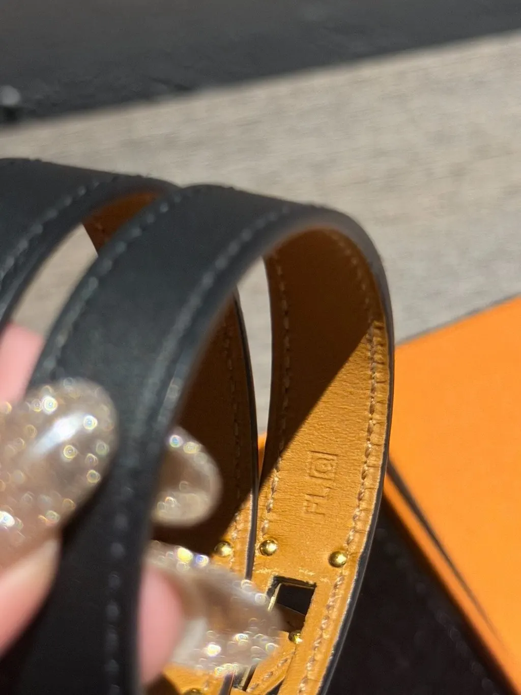Hermès Kelly Brown Leather Bracelet Brown Leather Very good - Model View