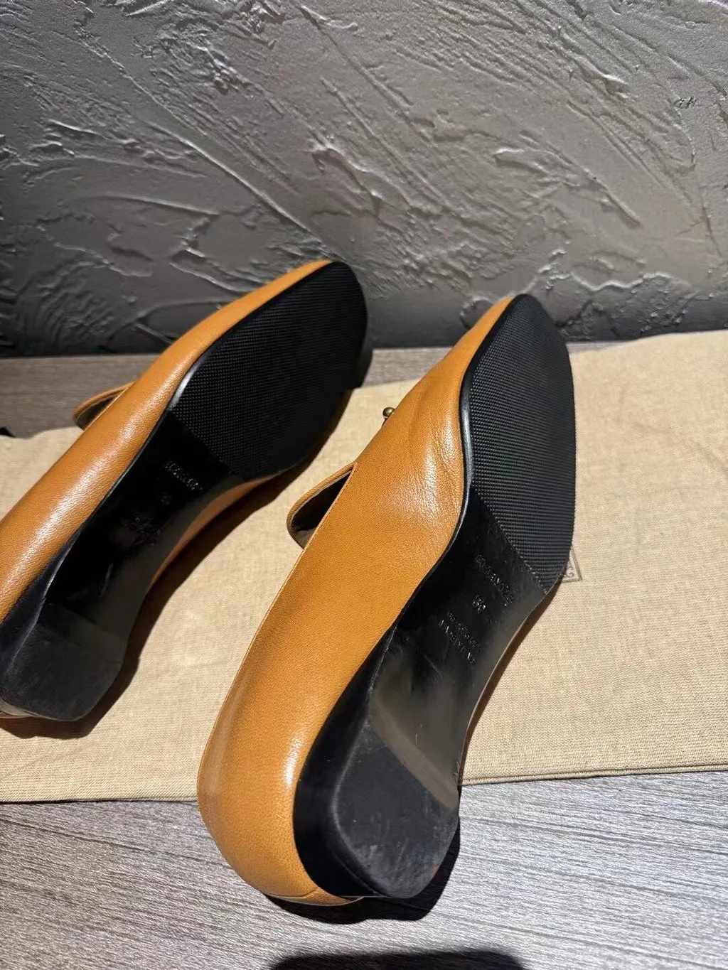 Hermès Roulis Brown Leather Flat Shoes Brown Leather Very good - Box View