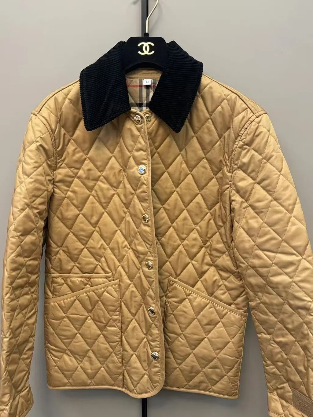Burberry Gold Polyester Coat Gold Polyester Very good - Back View