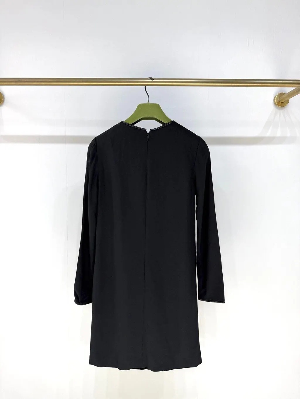 Gucci Black Wool Dress Black Wool Never worn, with tag - Back View