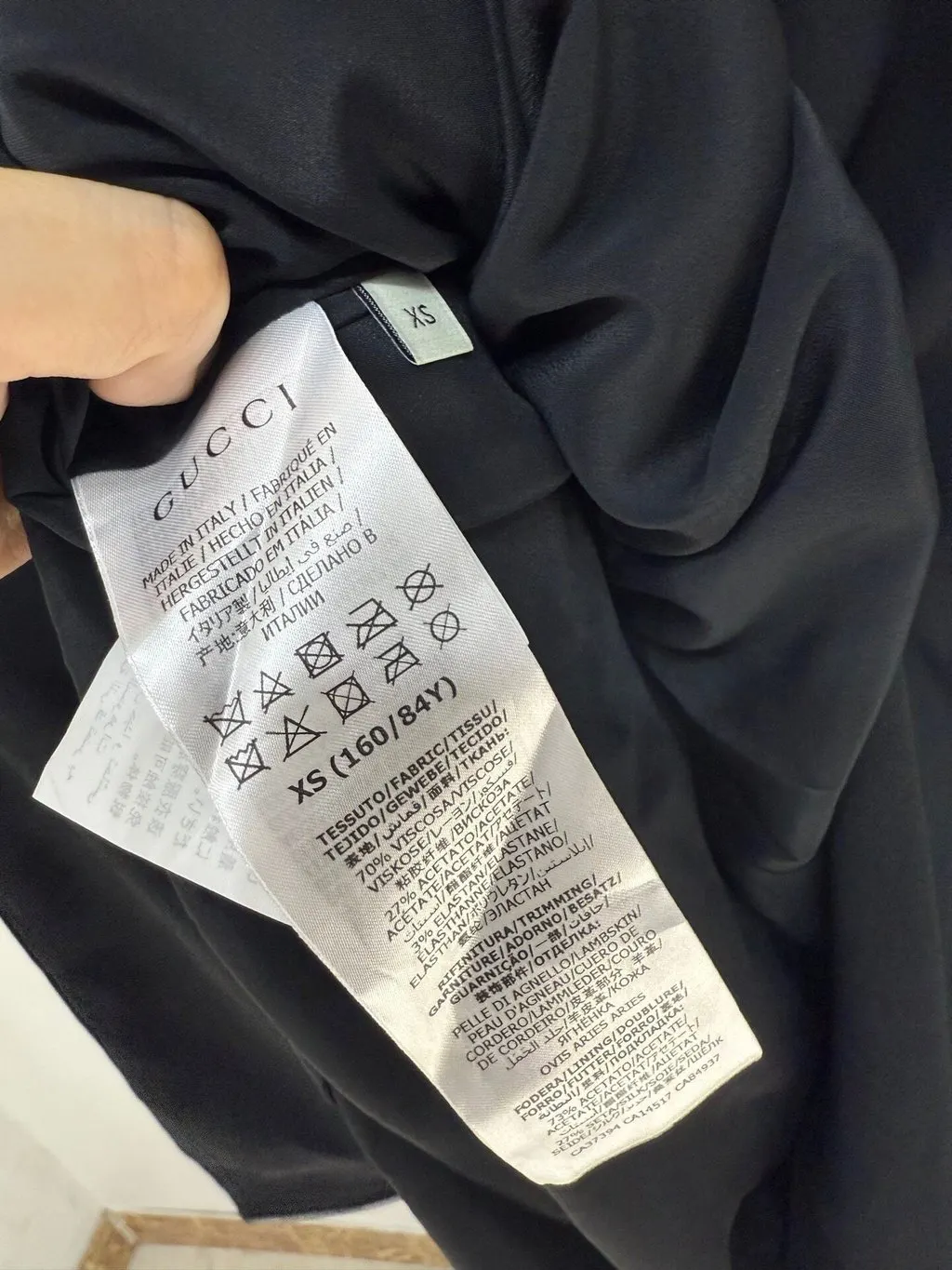 Gucci Black Wool Dress Black Wool Never worn, with tag - Box View