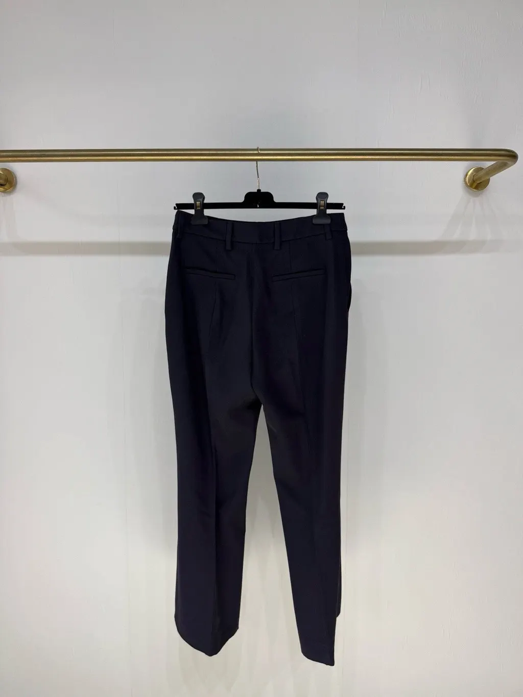 Prada Navy Wool Trousers Navy Wool Never worn - Back View