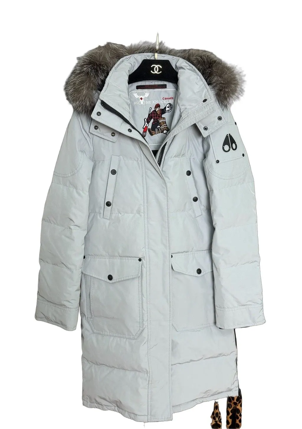 Unsigned Silver Polyester Coat