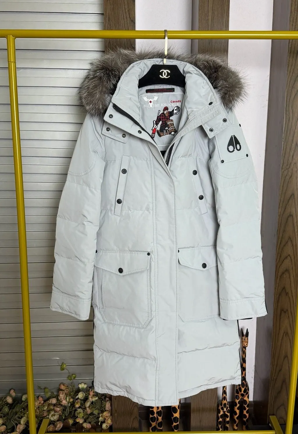 Unsigned Silver Polyester Coat Silver Polyester Very good - Inside View