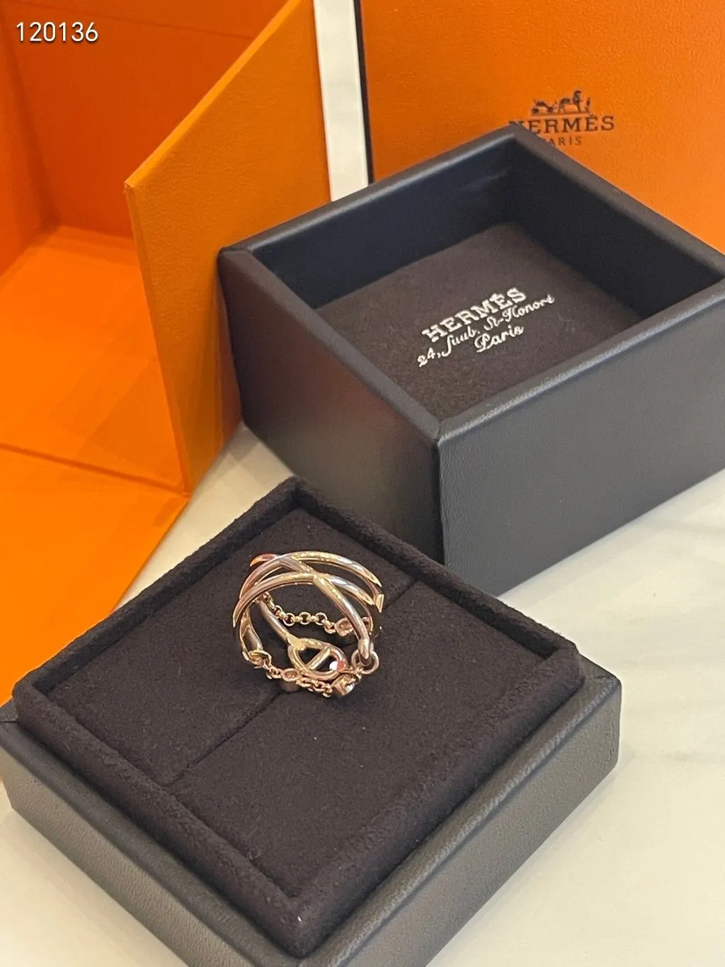 Hermès Gold Yellow Ring Gold Very good - Inside View