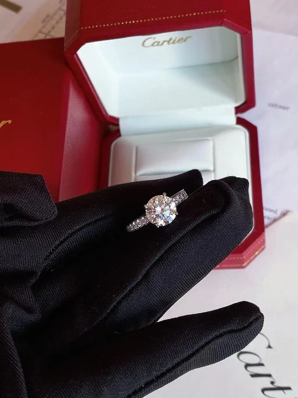 Cartier Platinum Ring MultiColor Platinum Very good - Inside View