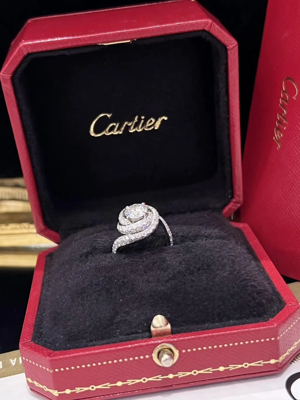 Cartier Platinum Ring MultiColor Platinum Very good - Inside View