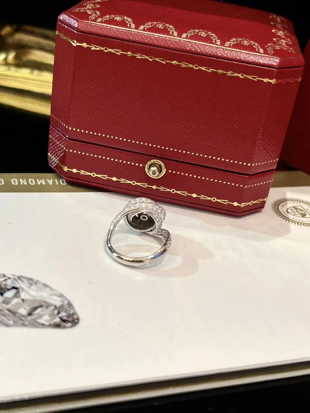 Cartier Platinum Ring MultiColor Platinum Very good - Box View