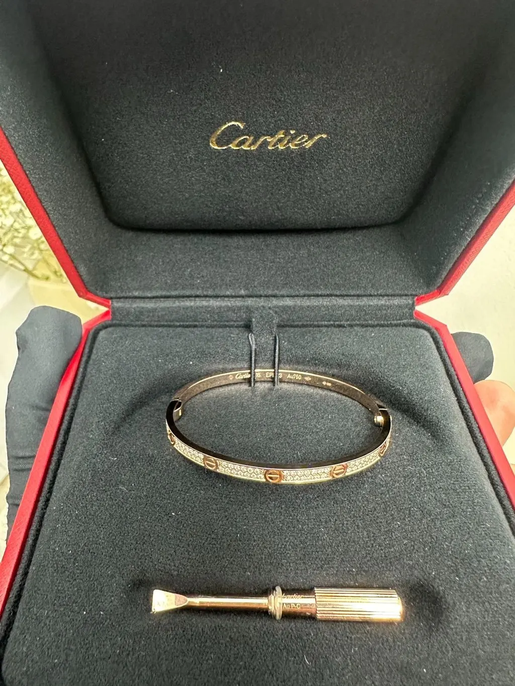 Cartier Love Pink Gold Bracelet Pink Very good - Back View