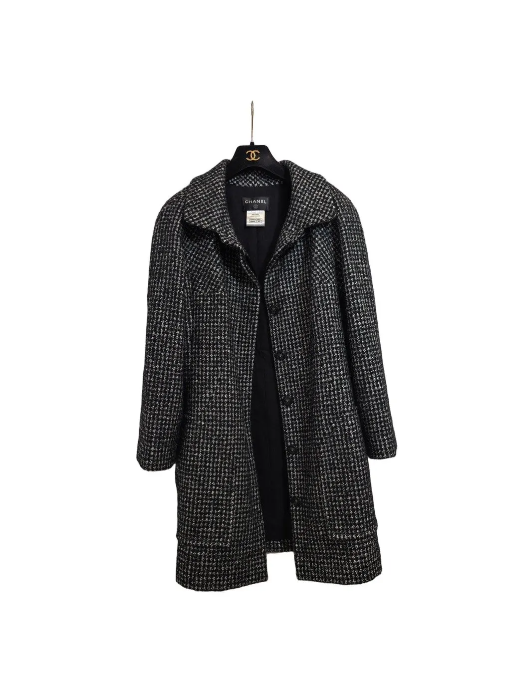 Chanel Tweed Coat MultiColor Tweed Never worn - Front View