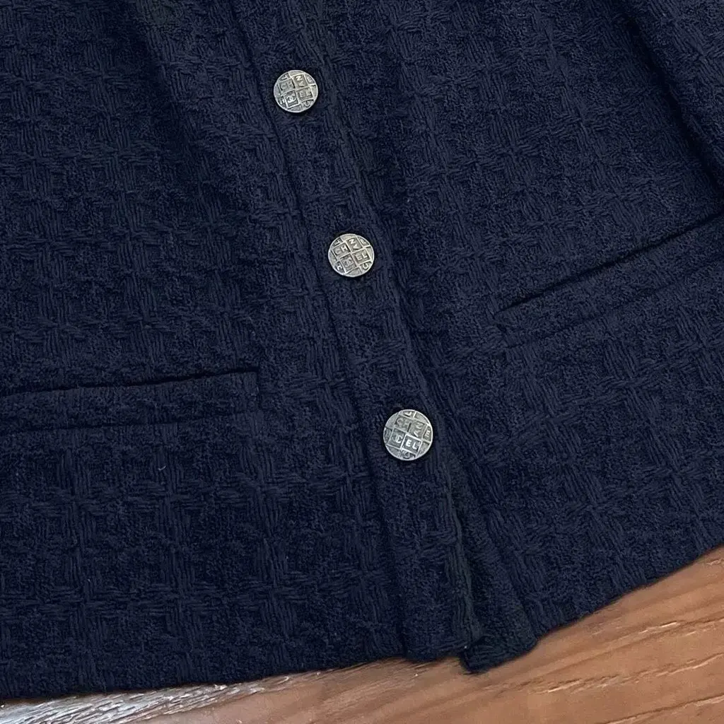 Chanel Navy Wool Jacket Navy Wool Very good - Model View