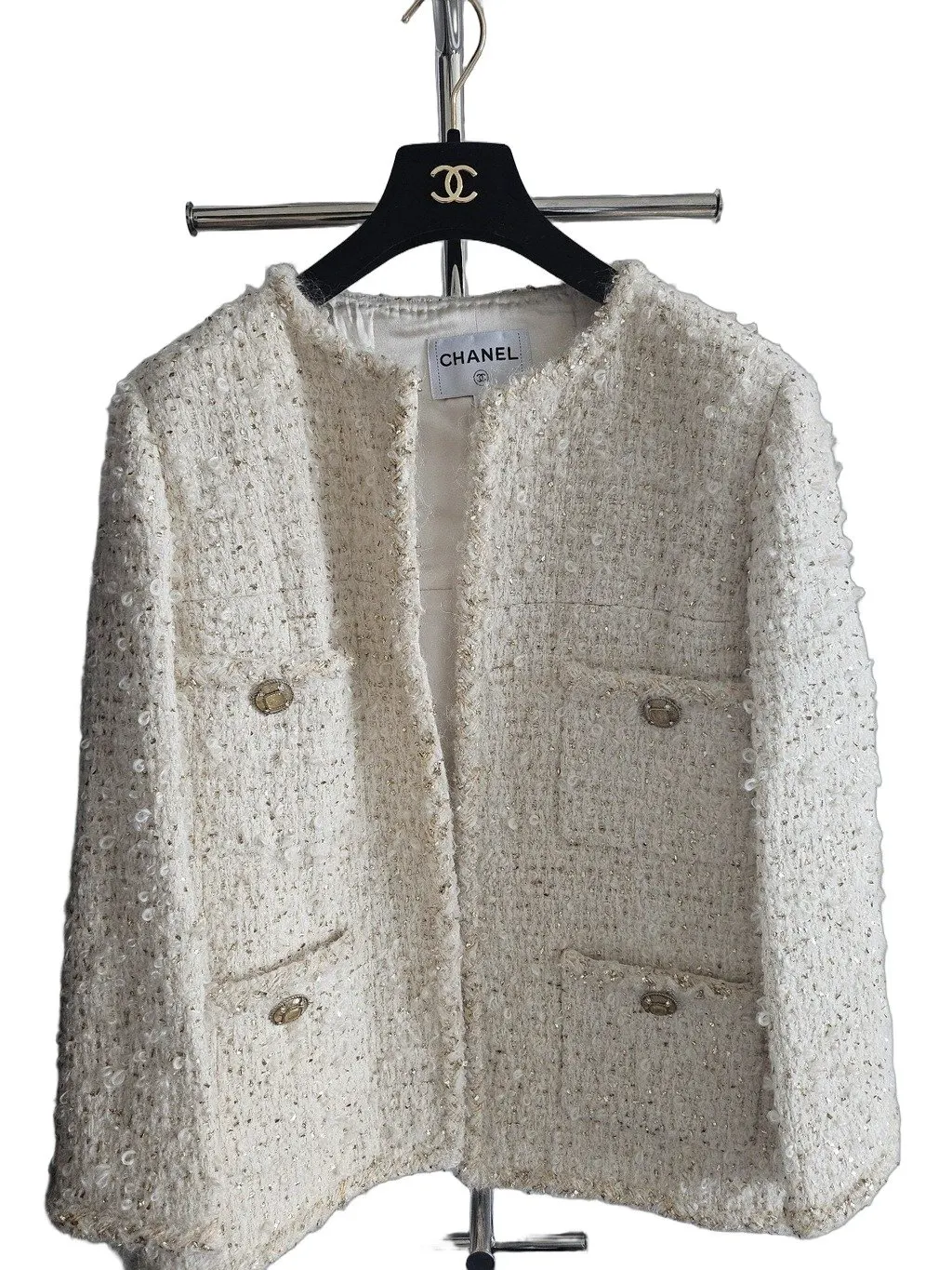 Chanel 19A Egypt Tweed Jacket MultiColor Tweed Very good - Front View