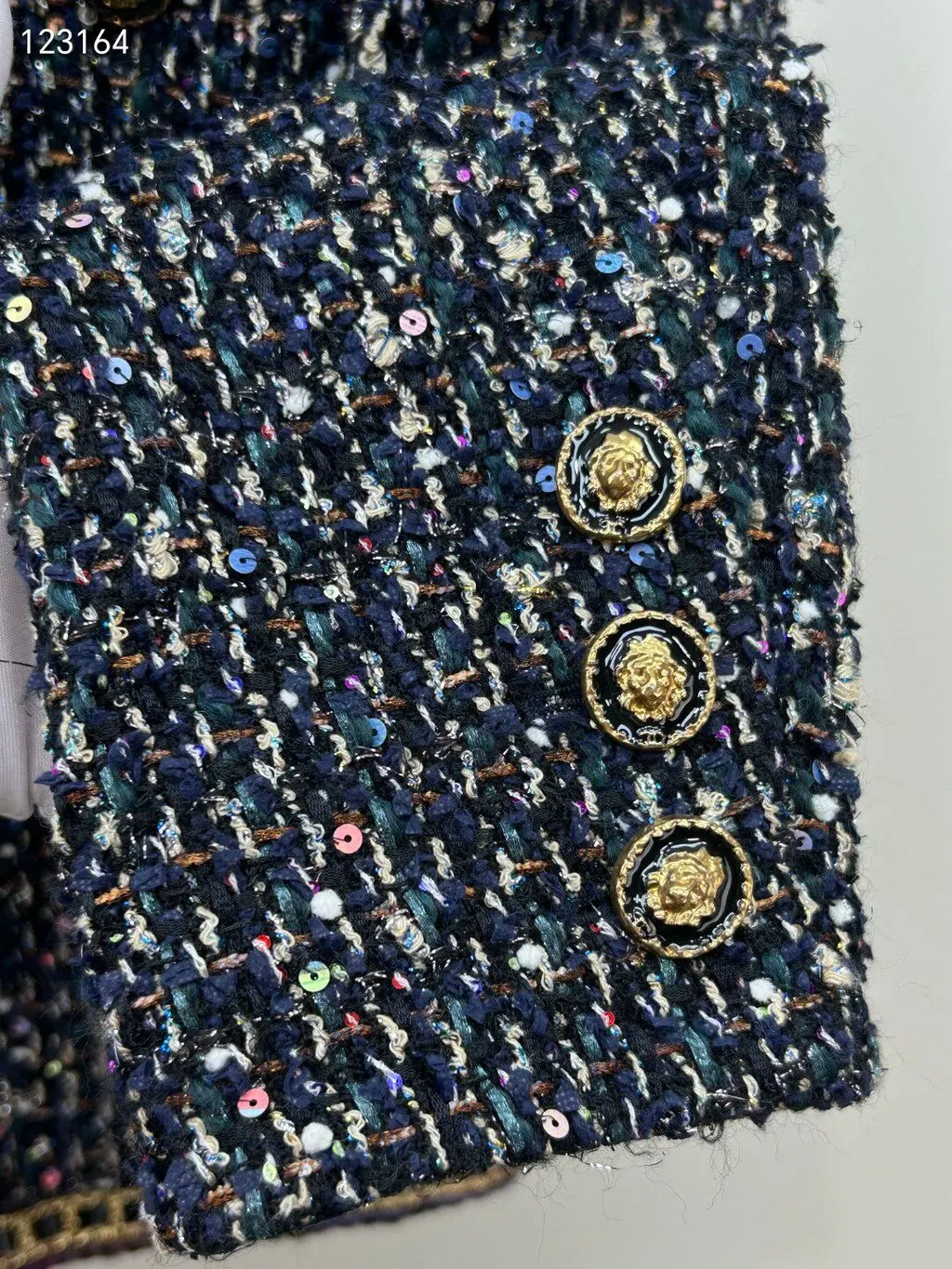 Chanel Tweed Jacket MultiColor Tweed Very good - Model View