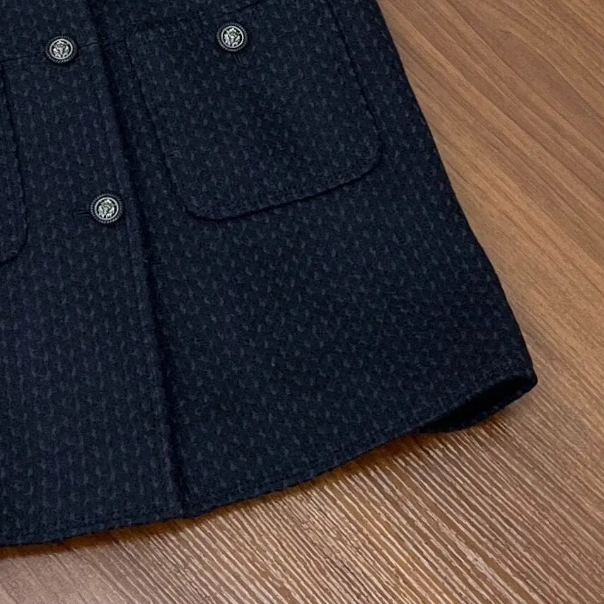 Chanel Tweed Jacket MultiColor Tweed Very good - Model View