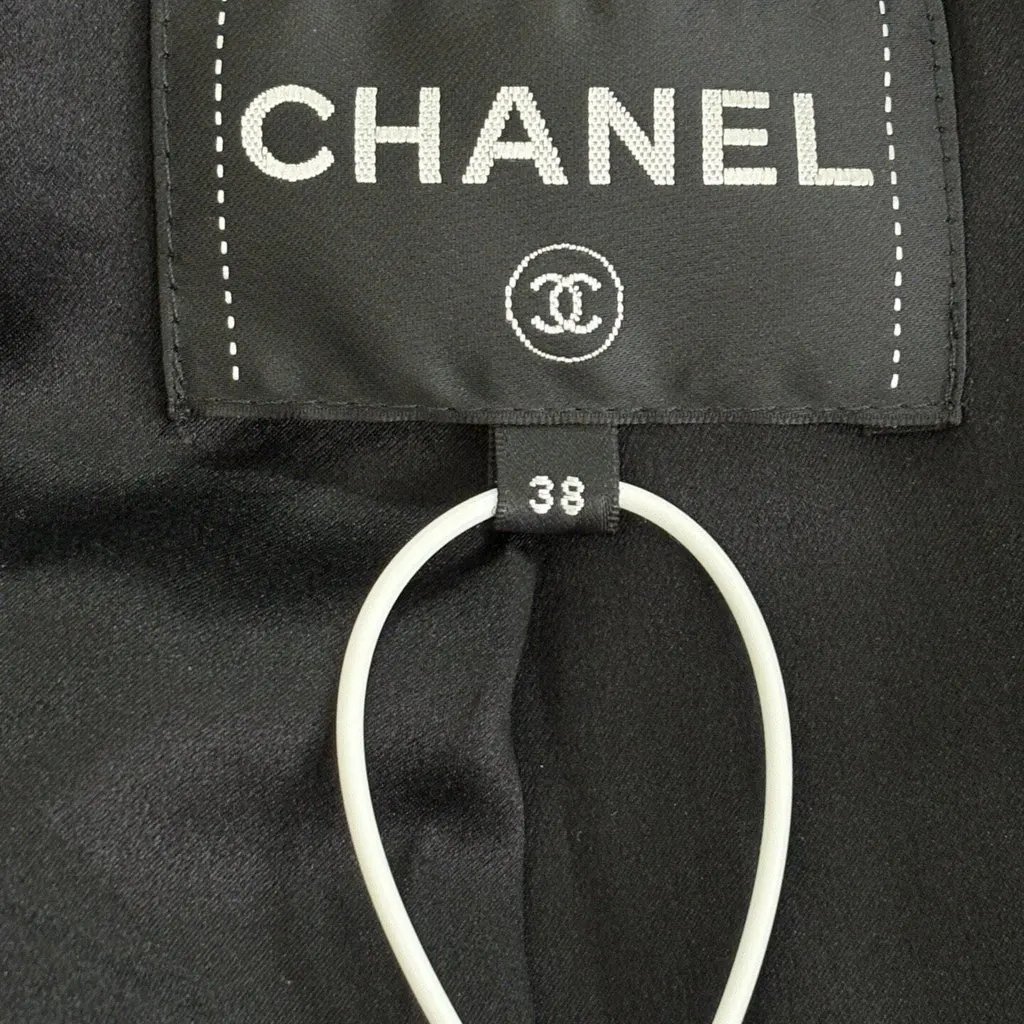 Chanel Black Tweed Coat Black Tweed Very good - Box View