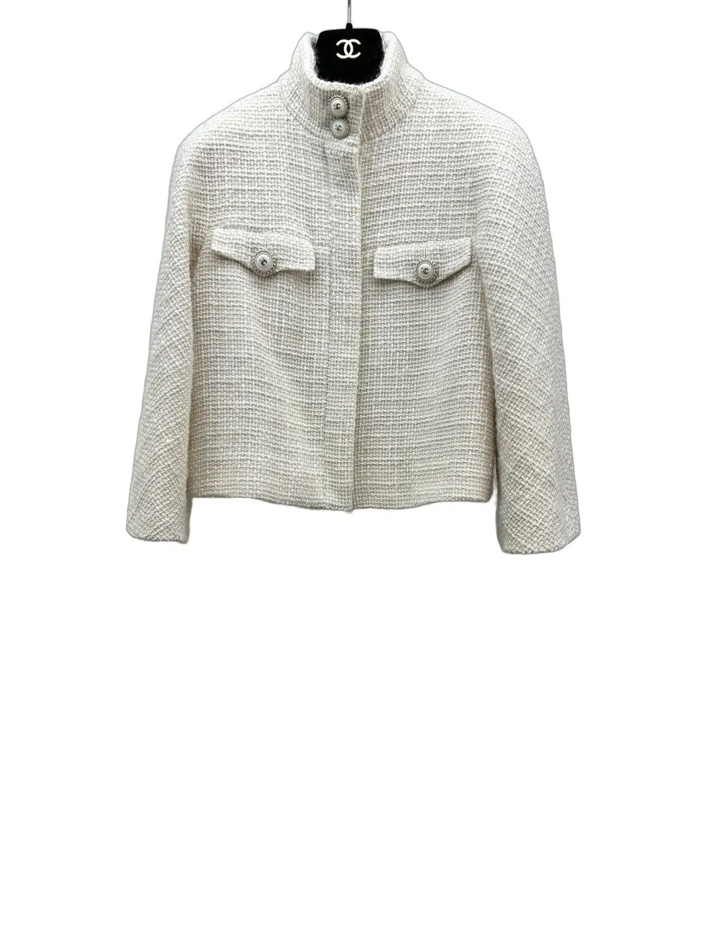 Chanel 19B Métiers D'art Tweed Jacket MultiColor Tweed Very good - Front View