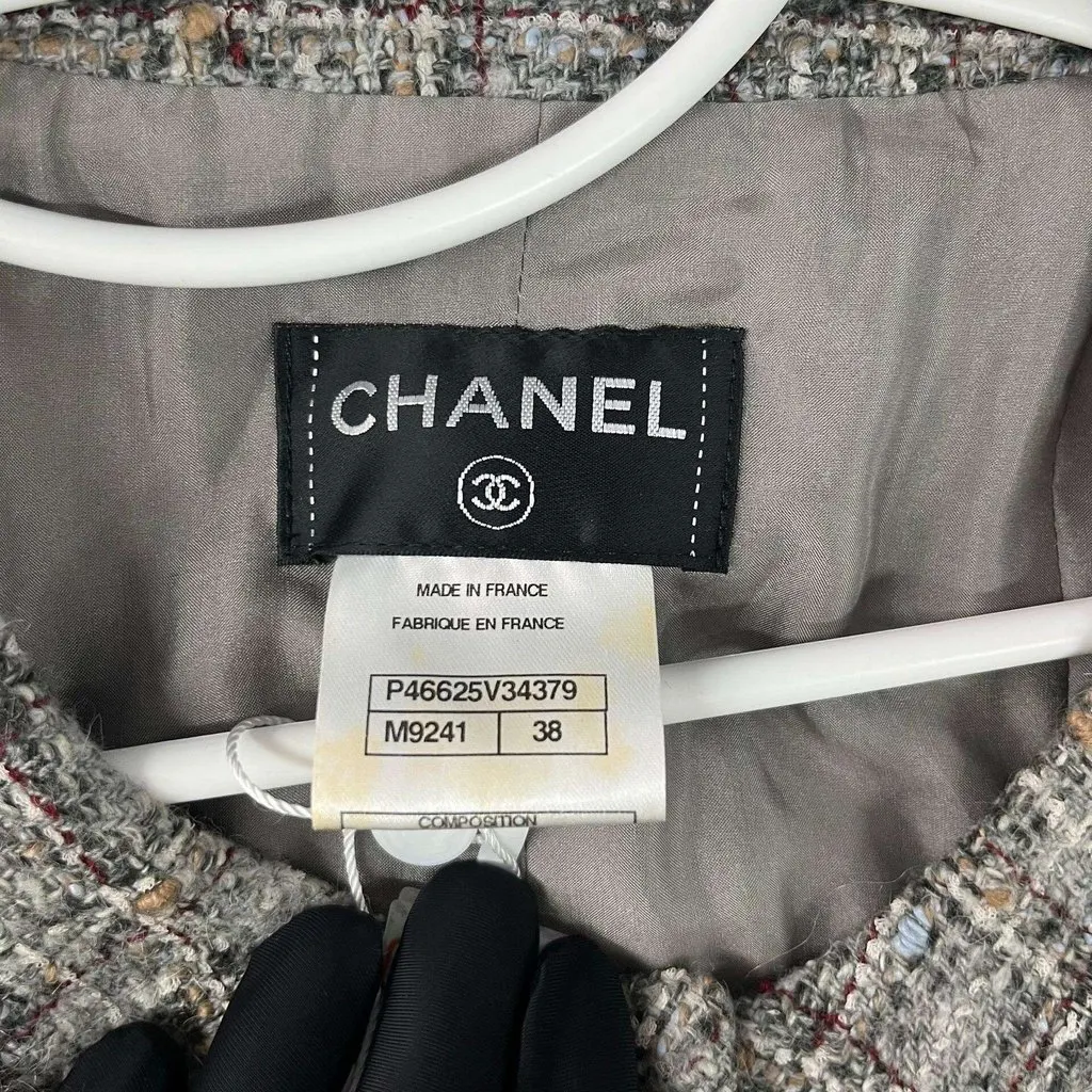 Chanel Tweed Jacket MultiColor Tweed Very good - Back View
