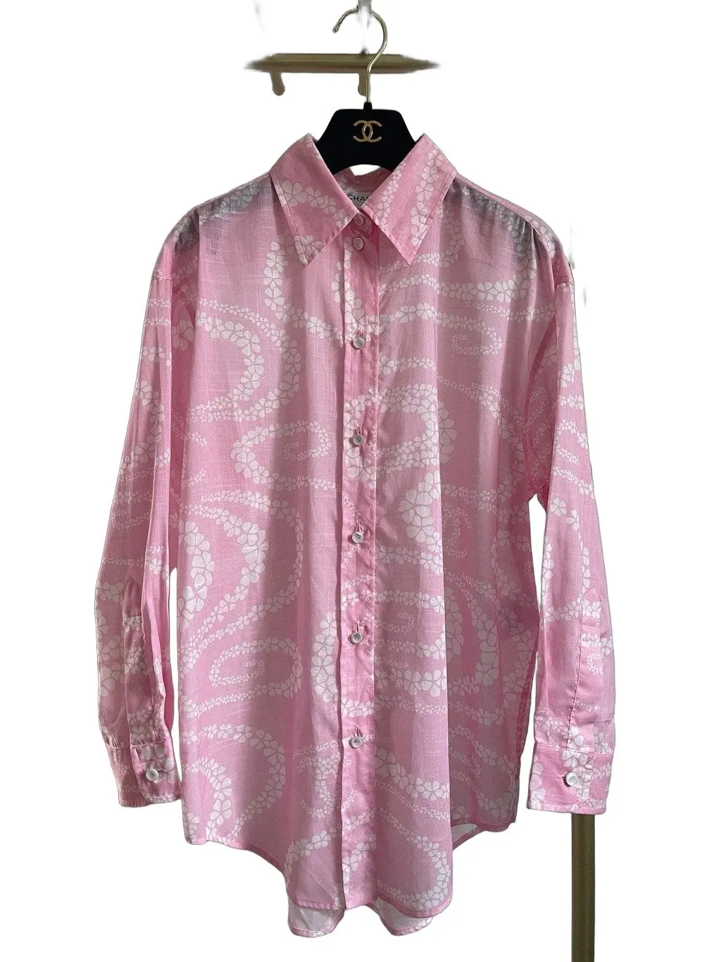 Chanel 25M Coco Beach Pink Silk Top Pink Silk Very good - Front View