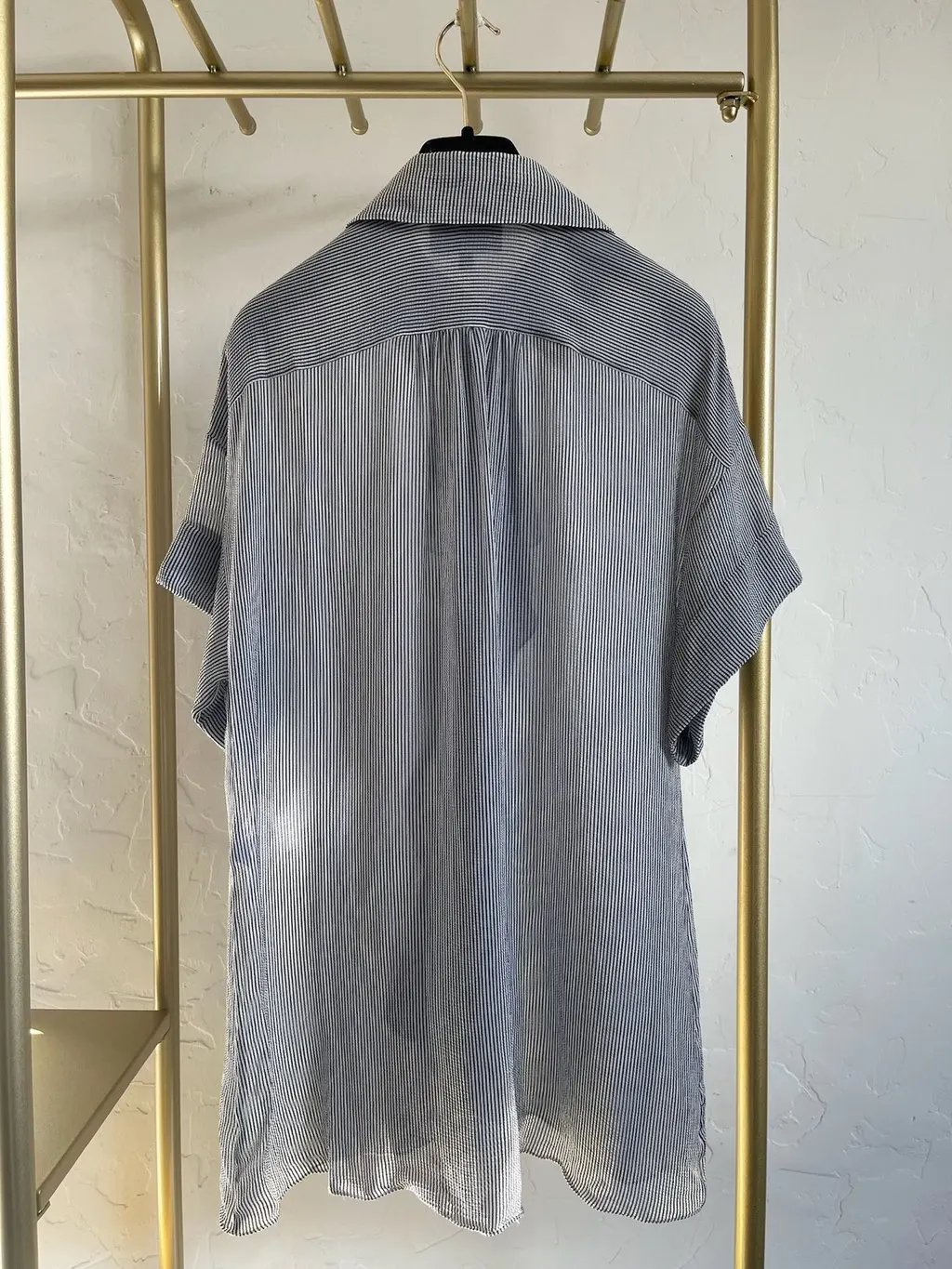 Chanel 24P Grey Silk Top Grey Silk Very good - Back View