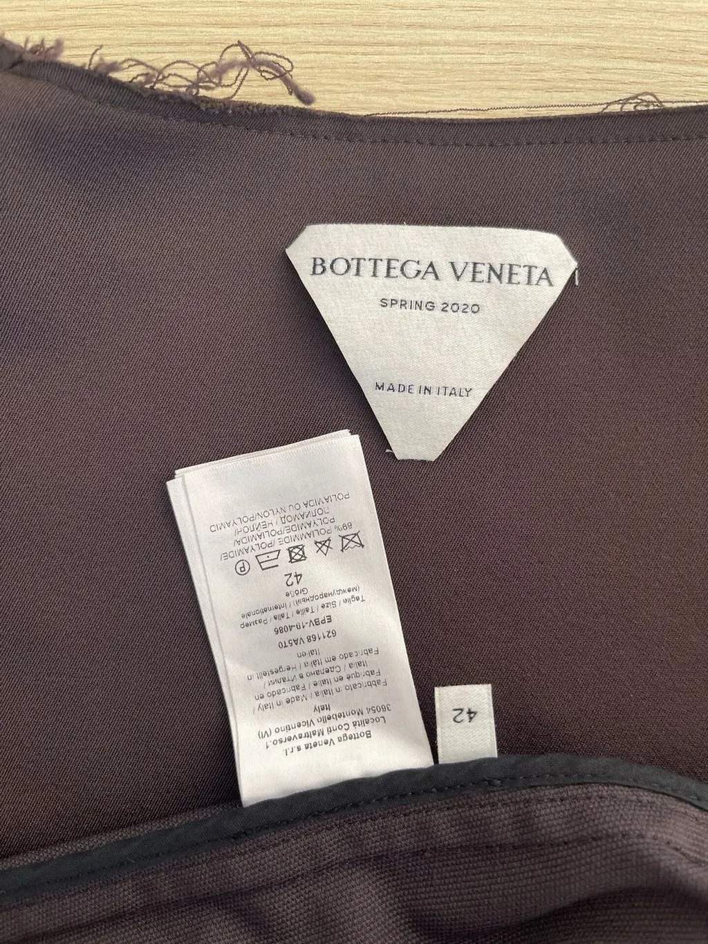 Bottega Veneta Brown Silk Top Brown Silk Very good - Inside View