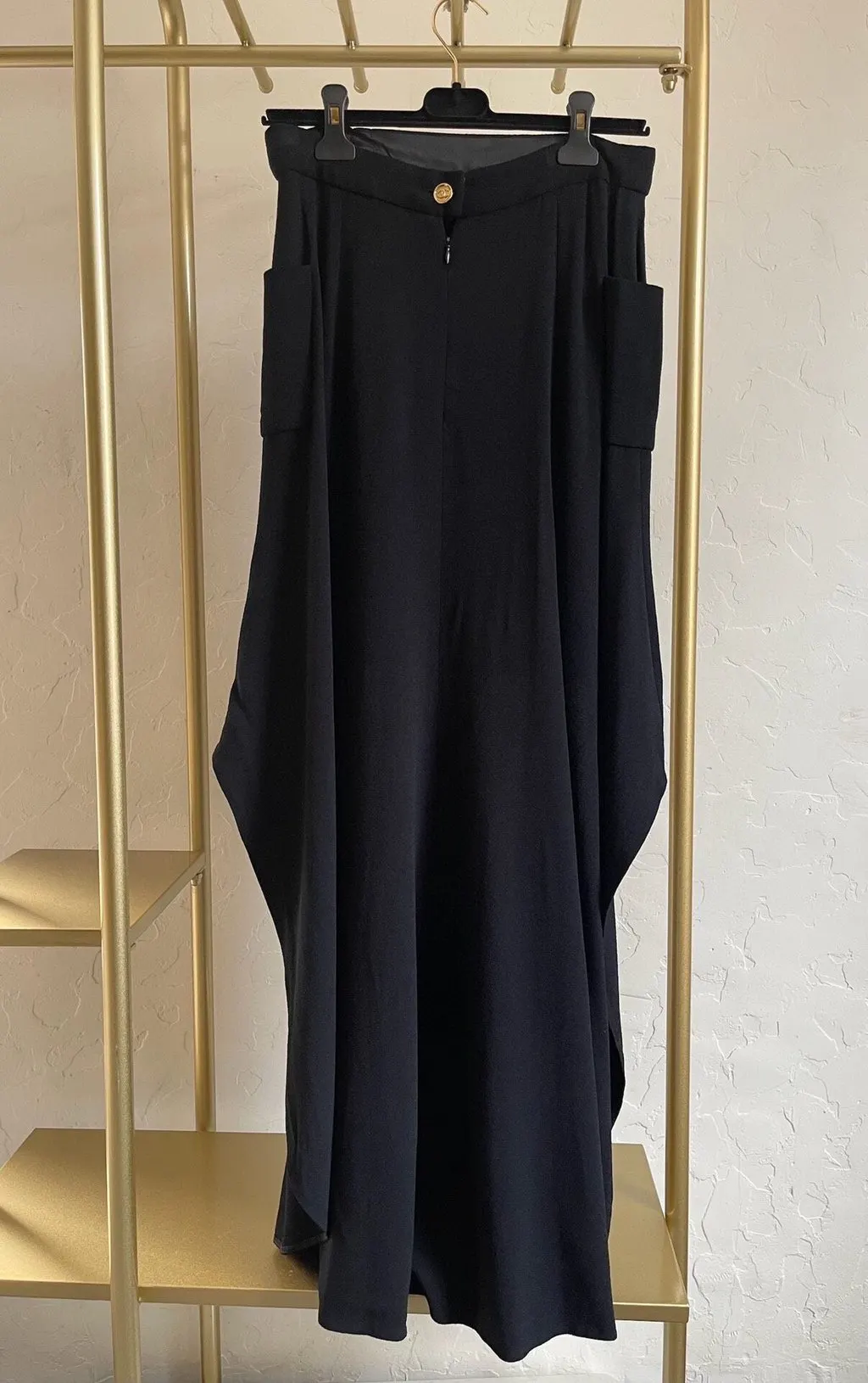Chanel 23A Métiers D'art Black Silk Dress Black Silk Very good - Back View