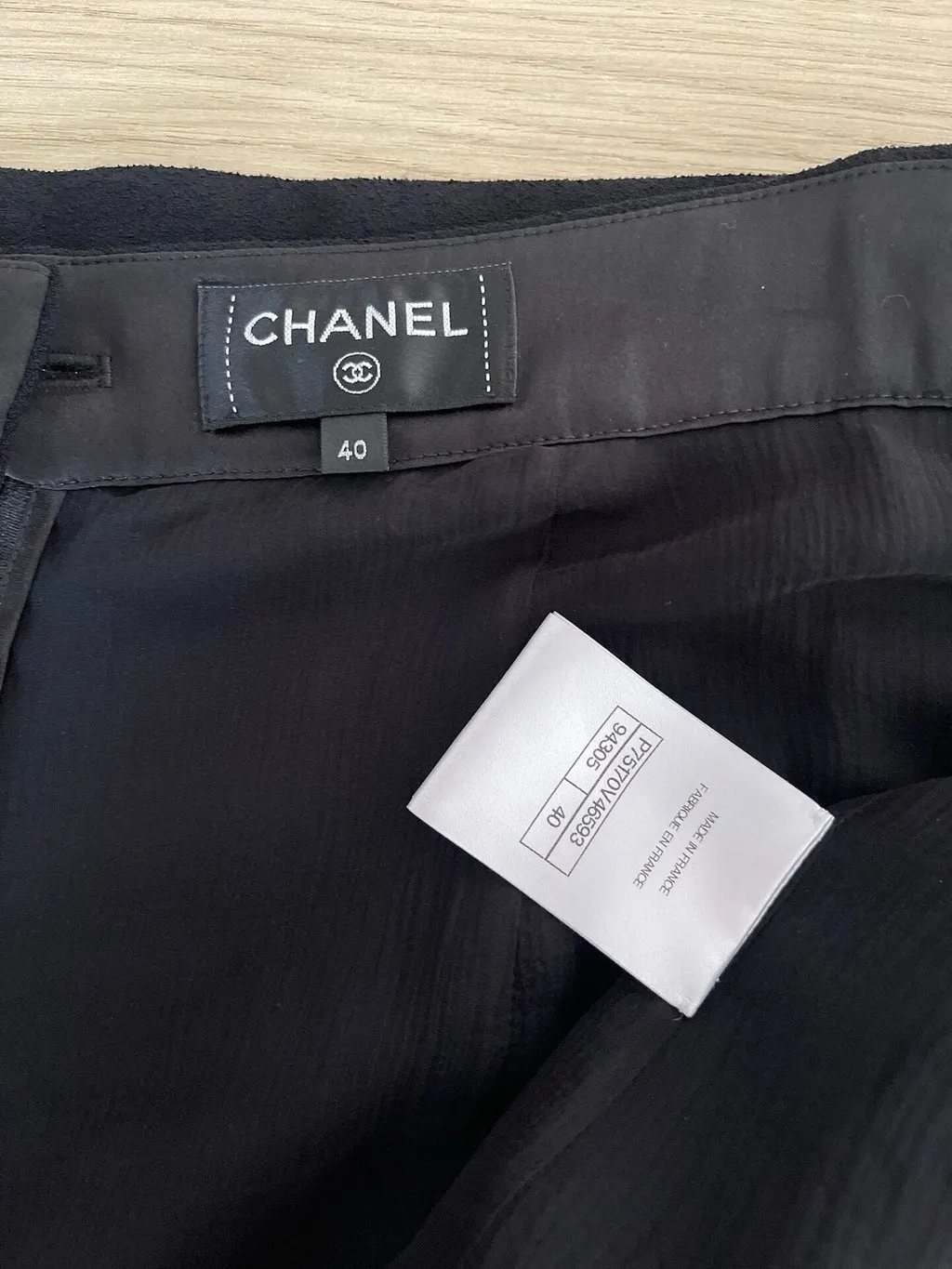 Chanel 23A Métiers D'art Black Silk Dress Black Silk Very good - Inside View