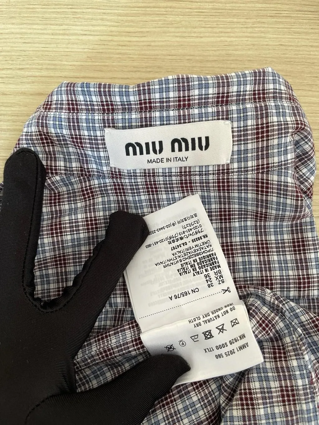 Miu Miu Cotton Top MultiColor Cotton Very good - Inside View