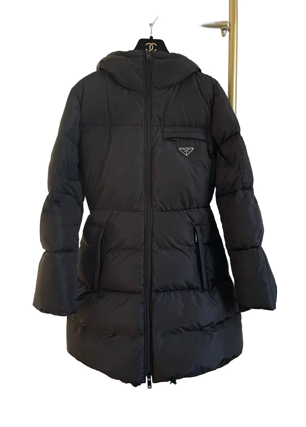 Prada Black Polyester Jacket Black Polyester Never worn - Front View