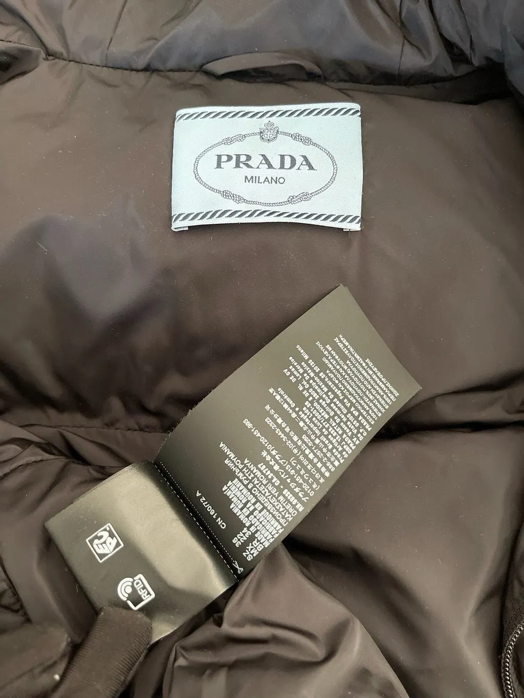 Prada Black Polyester Jacket Black Polyester Never worn - Inside View