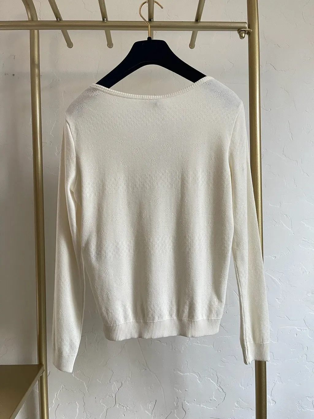 Celine Triomphe Cotton Knitwear MultiColor Cotton Never worn, with tag - Back View