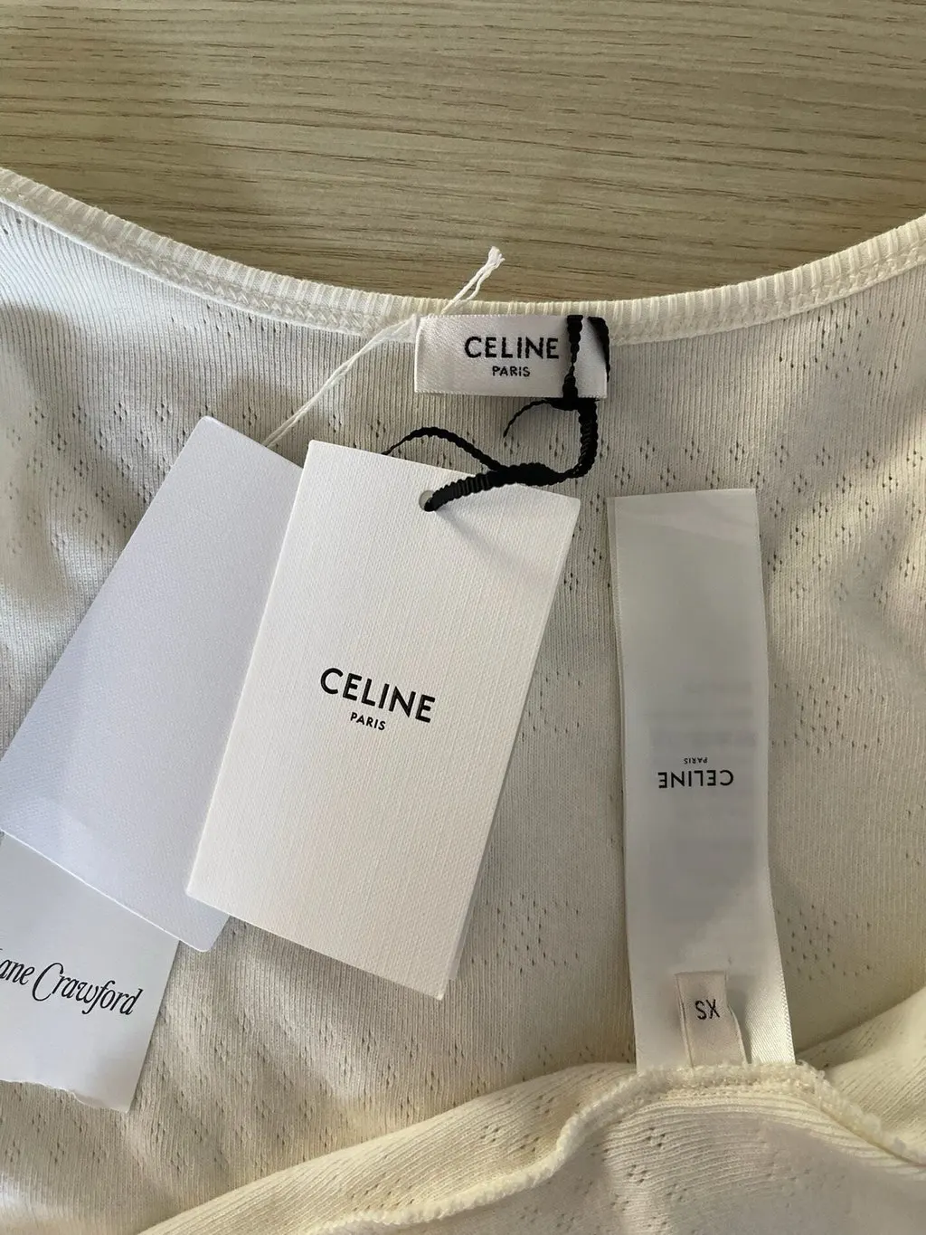 Celine Triomphe Cotton Knitwear MultiColor Cotton Never worn, with tag - Inside View