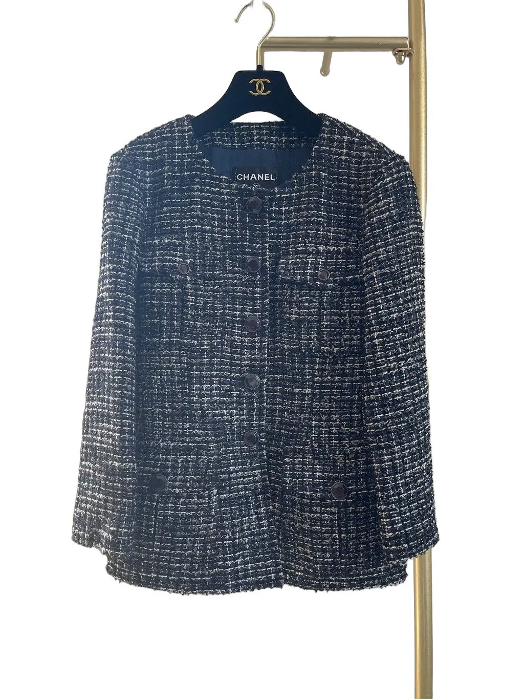 Chanel Tweed Jacket MultiColor Tweed Very good - Front View
