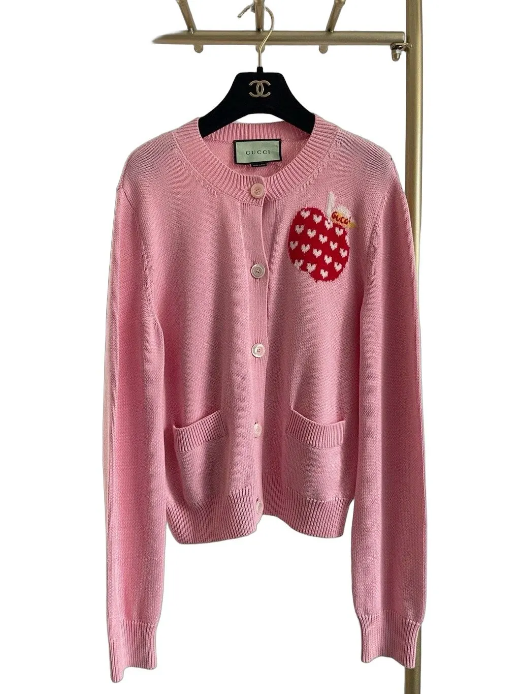 Gucci Pink Wool Knitwear Pink Wool Very good - Front View