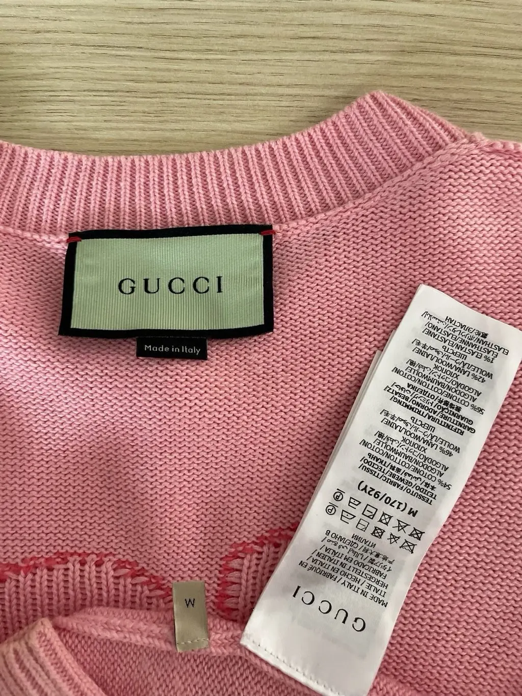 Gucci Pink Wool Knitwear Pink Wool Very good - Inside View