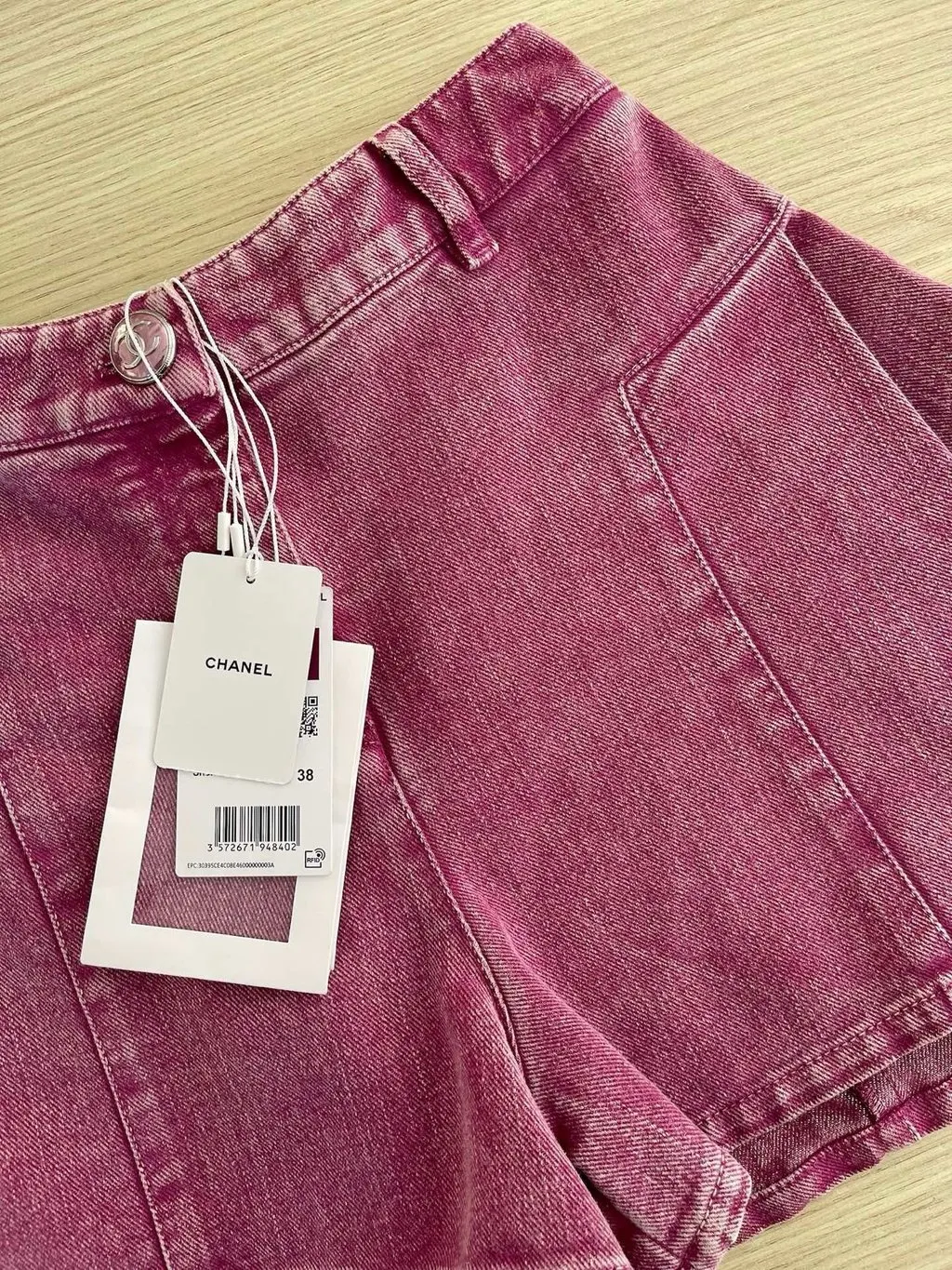 Chanel 23C Denim Skirt MultiColor Denim Never worn, with tag - Model View
