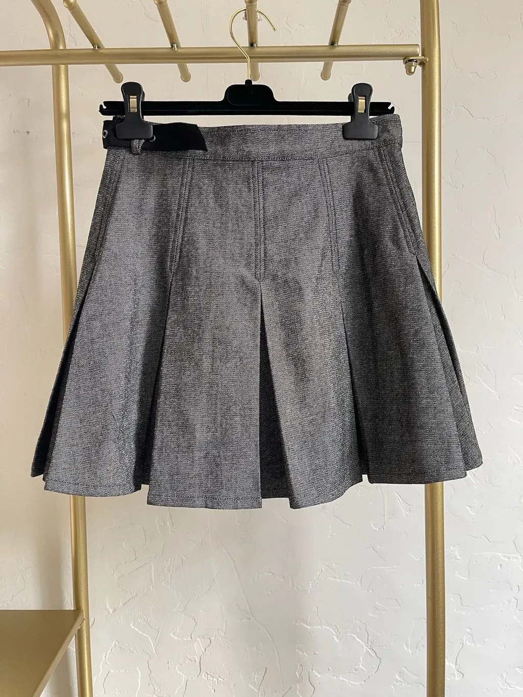 Dior Black Denim Skirt Black Denim Very good - Back View