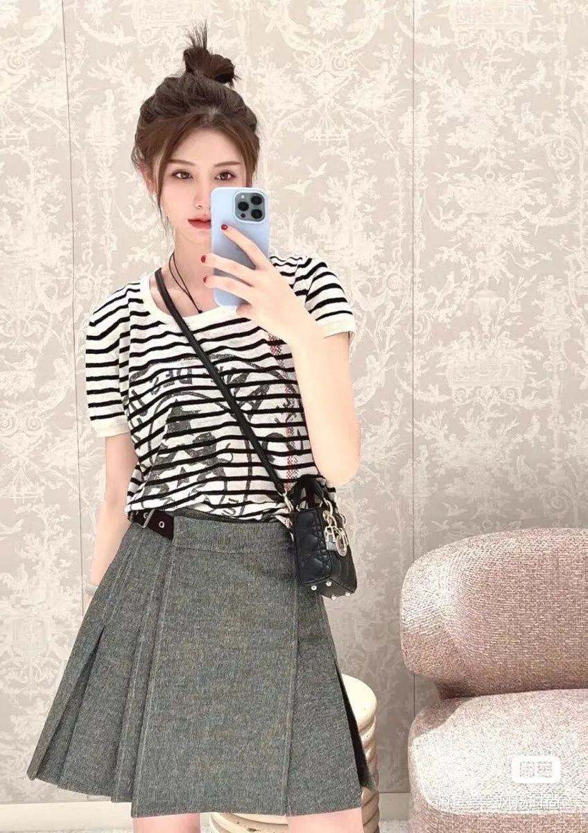 Dior Black Denim Skirt Black Denim Very good - Box View
