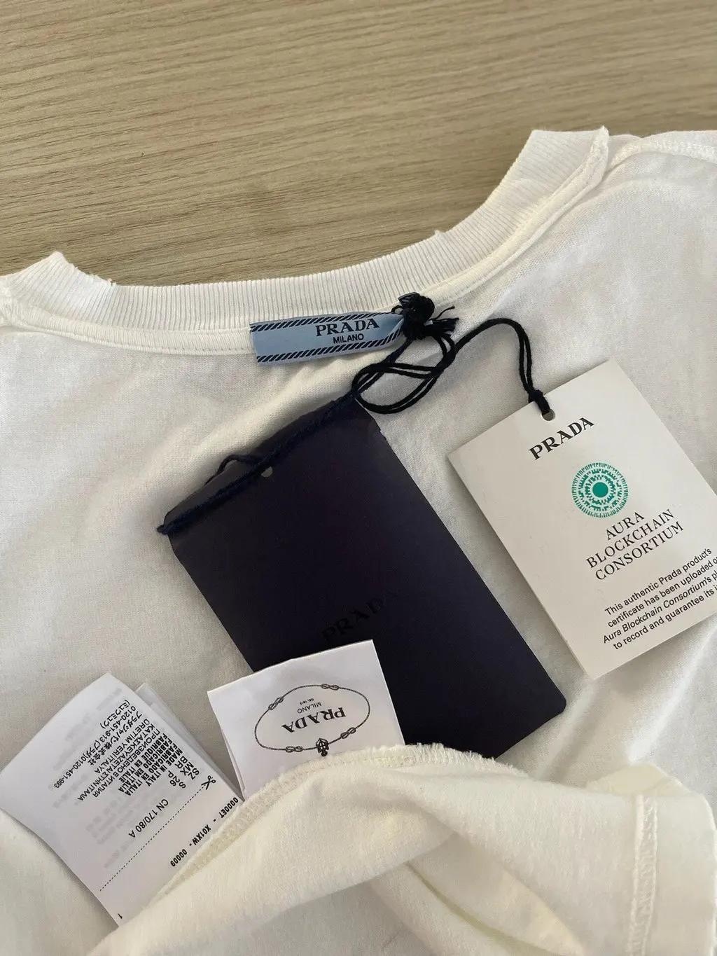 Prada White Cotton Top White Cotton Never worn, with tag - Inside View