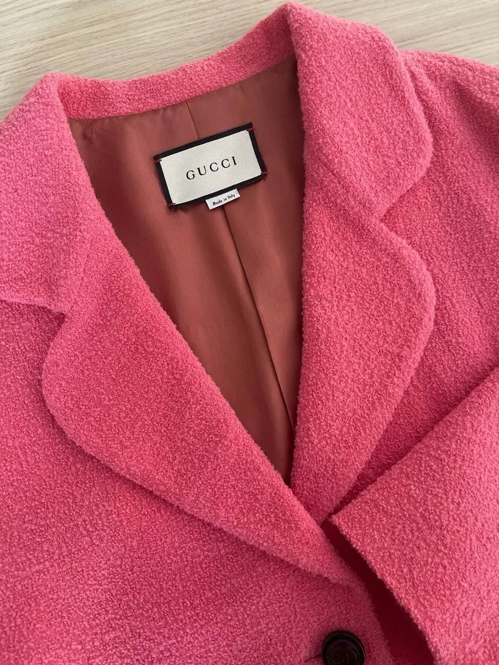 Gucci Pink Wool Jacket Pink Wool Never worn - Box View