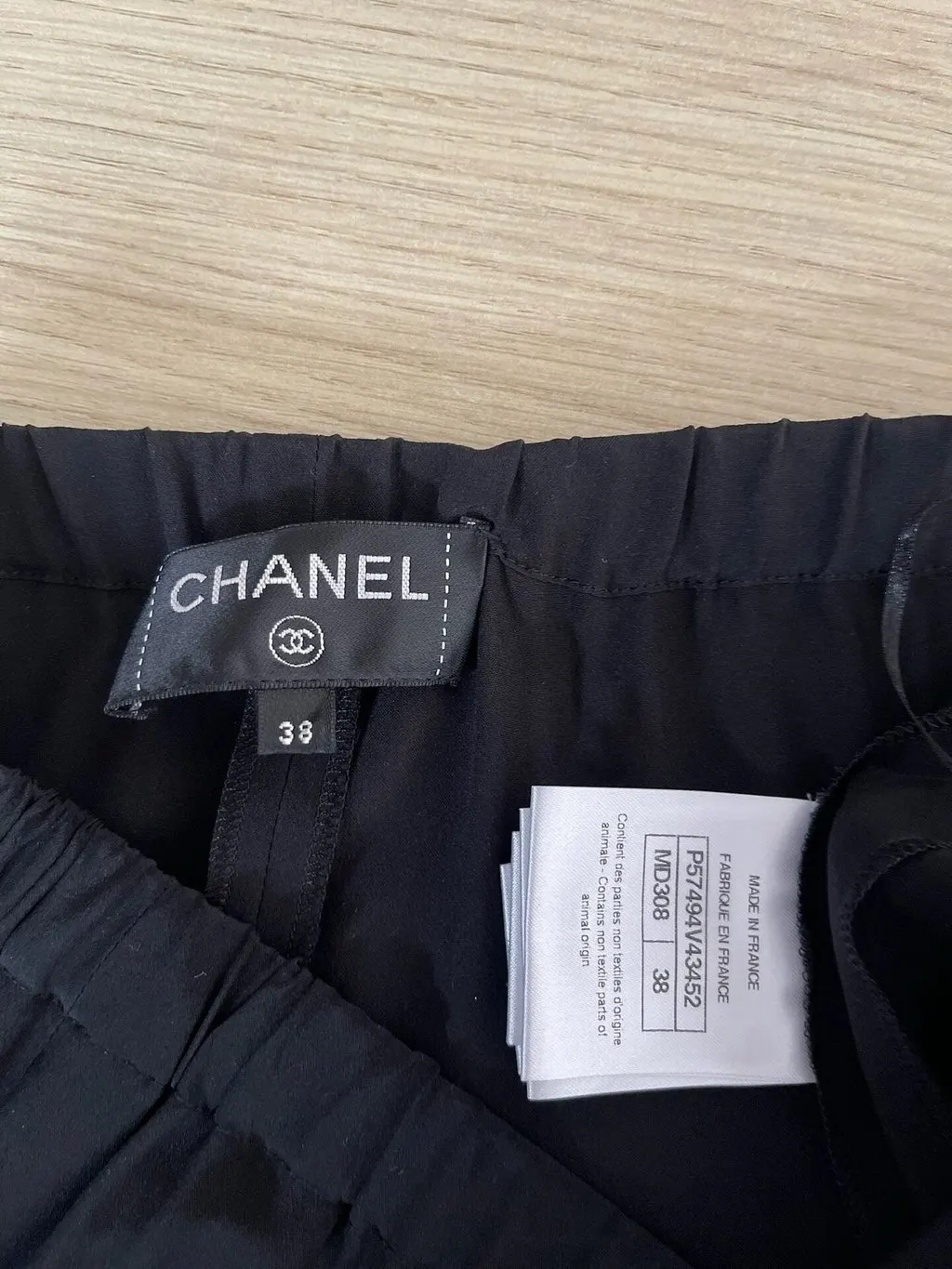 Chanel Wool Trousers MultiColor Wool Very good - Inside View