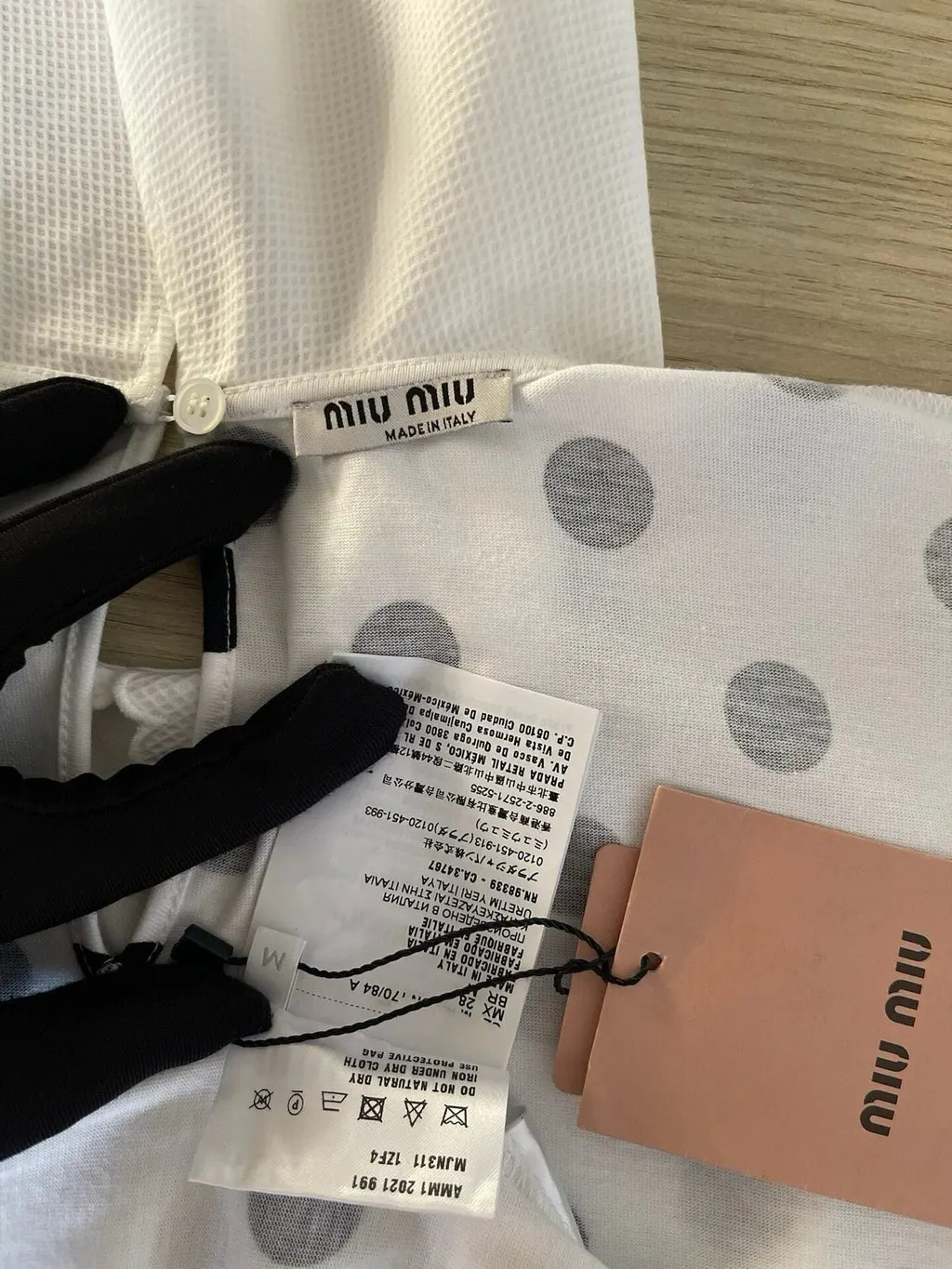 Miu Miu Silk Top MultiColor Silk Never worn, with tag - Inside View
