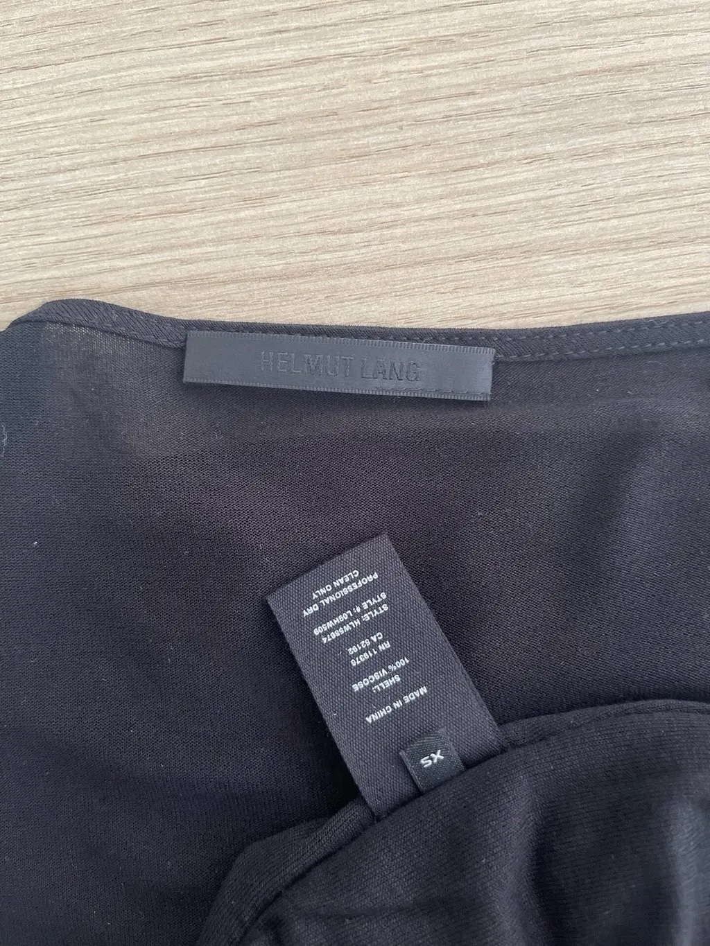 Helmut Lang Black Cotton Top Black Cotton Very good - Inside View