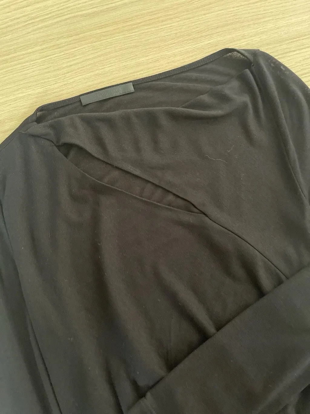 Helmut Lang Black Cotton Top Black Cotton Very good - Model View