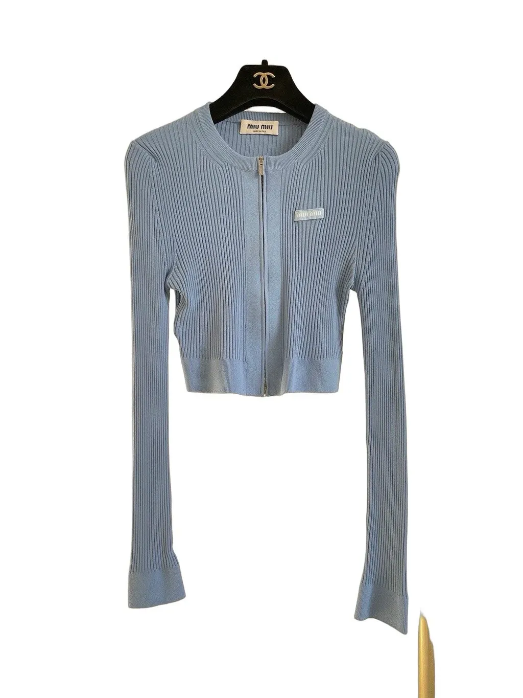 Miu Miu Blue Wool Knitwear Blue Wool Very good - Front View