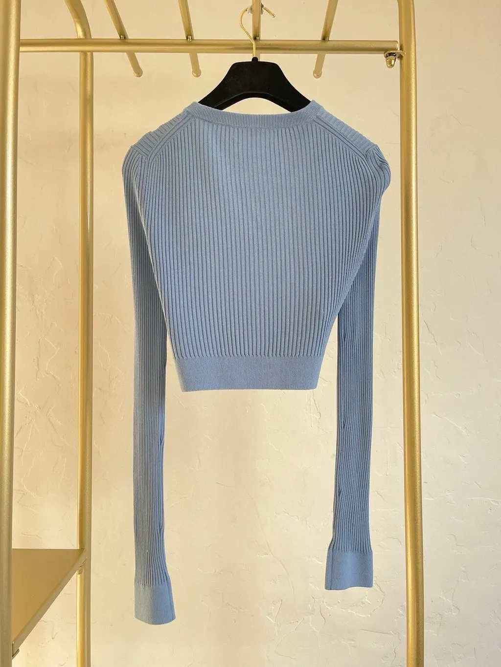 Miu Miu Blue Wool Knitwear Blue Wool Very good - Back View
