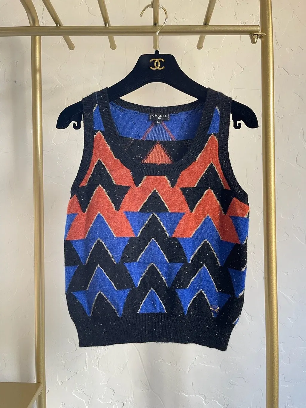 Chanel Egypt Wool Top MultiColor Wool Very good - Back View